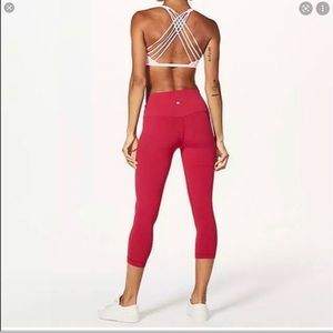 Red lululemon align leggings size 6